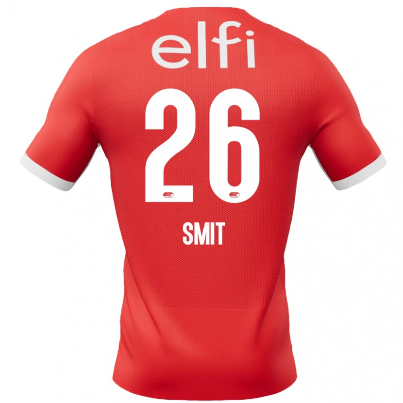 Danxen Kinder Kees Smit #26 Rot Weiß Heimtrikot Trikot 2024/25 T-Shirt Schweiz