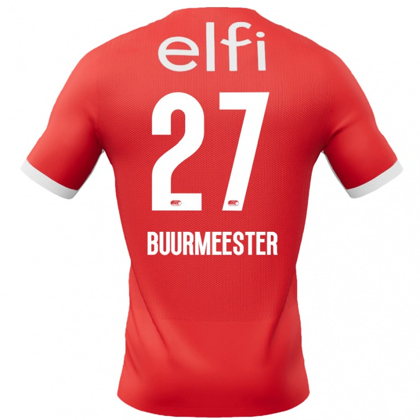 Danxen Kinder Zico Buurmeester #27 Rot Weiß Heimtrikot Trikot 2024/25 T-Shirt Schweiz