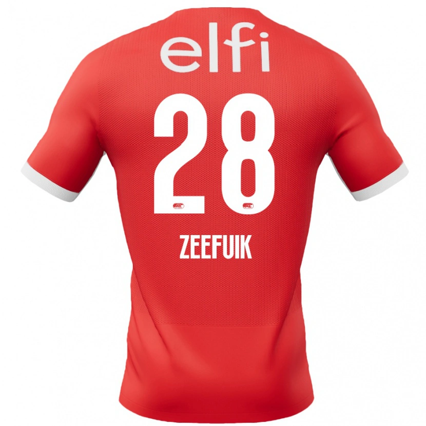 Danxen Kinder Lequincio Zeefuik #28 Rot Weiß Heimtrikot Trikot 2024/25 T-Shirt Schweiz