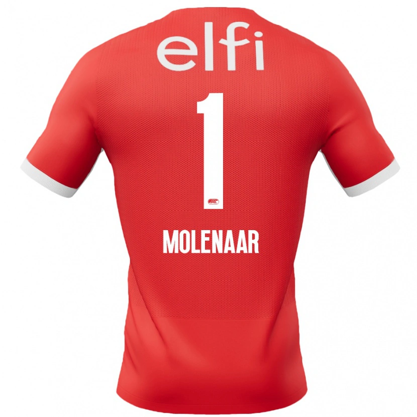 Danxen Kinder Finn Molenaar #1 Rot Weiß Heimtrikot Trikot 2024/25 T-Shirt Schweiz