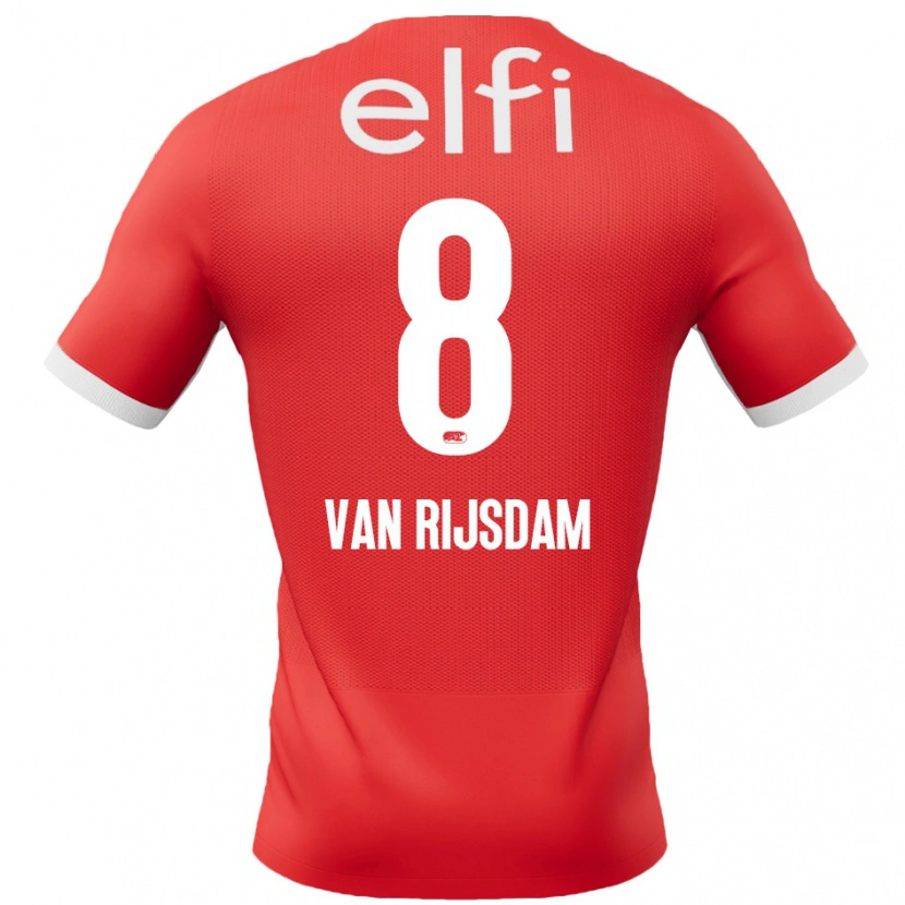 Danxen Kinder Julian Van Rijsdam #8 Rot Weiß Heimtrikot Trikot 2024/25 T-Shirt Schweiz