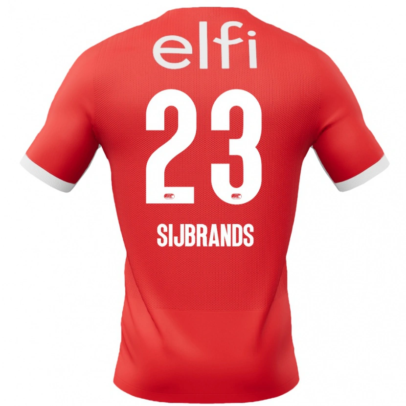 Danxen Kinder Julian Sijbrands #23 Rot Weiß Heimtrikot Trikot 2024/25 T-Shirt Schweiz