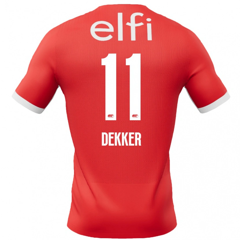 Danxen Kinder Isabella Dekker #11 Rot Weiß Heimtrikot Trikot 2024/25 T-Shirt Schweiz