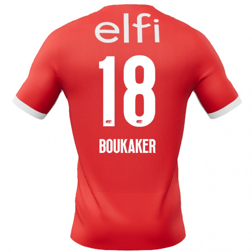 Danxen Kinder Romaissa Boukaker #18 Rot Weiß Heimtrikot Trikot 2024/25 T-Shirt Schweiz