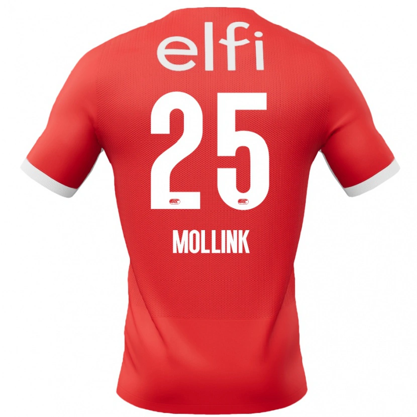 Danxen Kinder Yaël Mollink #25 Rot Weiß Heimtrikot Trikot 2024/25 T-Shirt Schweiz