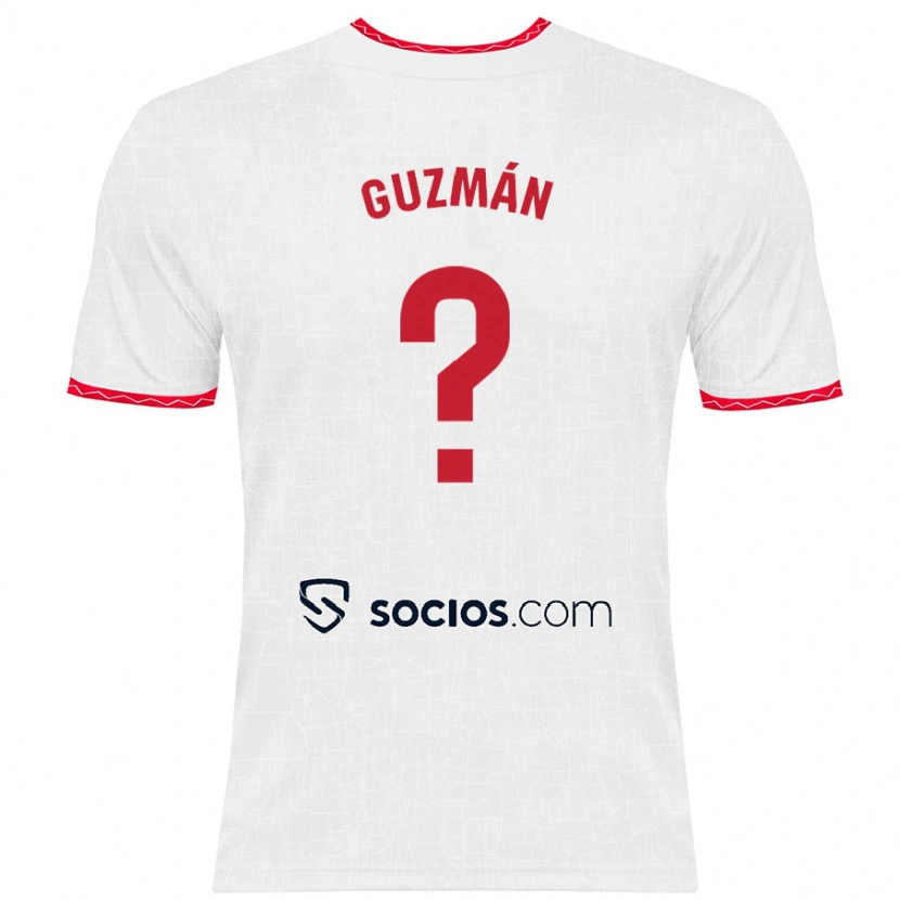 Danxen Kinder Gonzalo Guzmán #0 Weiß Rot Heimtrikot Trikot 2024/25 T-Shirt Schweiz