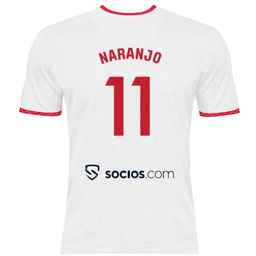 Danxen Kinder Mario Naranjo #11 Weiß Rot Heimtrikot Trikot 2024/25 T-Shirt Schweiz