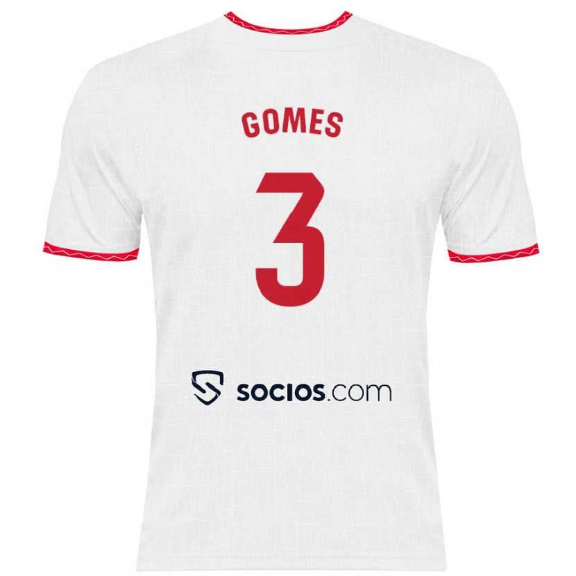 Danxen Kinder Diana Gomes #3 Weiß Rot Heimtrikot Trikot 2024/25 T-Shirt Schweiz