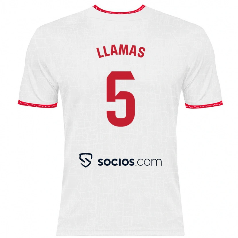 Danxen Kinder Eva Llamas #5 Weiß Rot Heimtrikot Trikot 2024/25 T-Shirt Schweiz