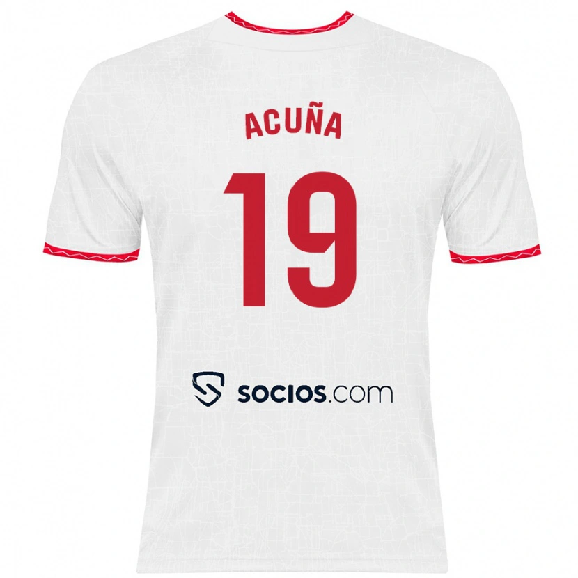 Danxen Kinder Marcos Acuña #19 Weiß Rot Heimtrikot Trikot 2024/25 T-Shirt Schweiz