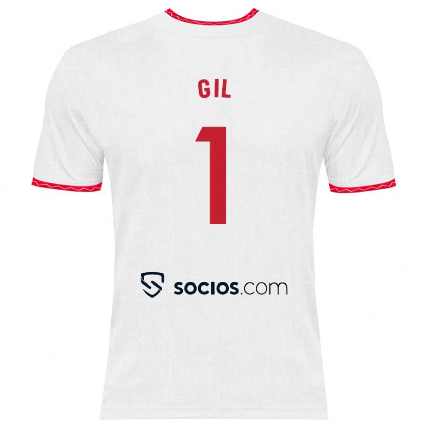 Danxen Kinder David Gil #1 Weiß Rot Heimtrikot Trikot 2024/25 T-Shirt Schweiz