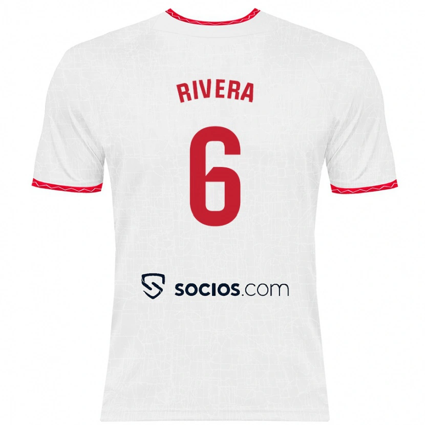 Danxen Kinder Pablo Rivera #6 Weiß Rot Heimtrikot Trikot 2024/25 T-Shirt Schweiz