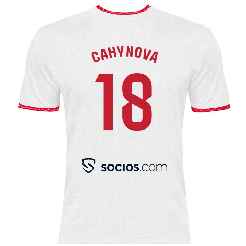 Danxen Kinder Klara Cahynova #18 Weiß Rot Heimtrikot Trikot 2024/25 T-Shirt Schweiz