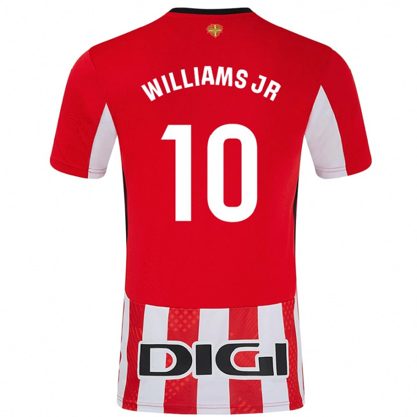 Danxen Kinder Nico Williams #10 Rot Weiß Heimtrikot Trikot 2024/25 T-Shirt Schweiz