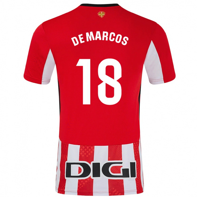 Danxen Kinder Óscar De Marcos #18 Rot Weiß Heimtrikot Trikot 2024/25 T-Shirt Schweiz