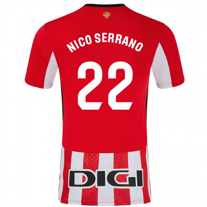 Danxen Kinder Nico Serrano #22 Rot Weiß Heimtrikot Trikot 2024/25 T-Shirt Schweiz