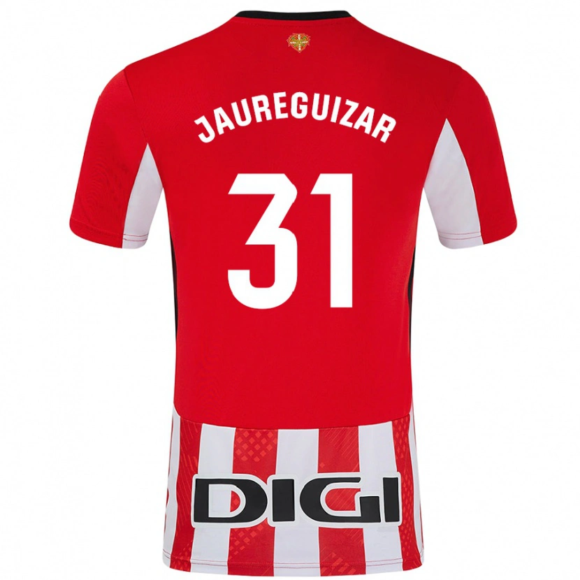 Danxen Kinder Mikel Jauregizar #31 Rot Weiß Heimtrikot Trikot 2024/25 T-Shirt Schweiz