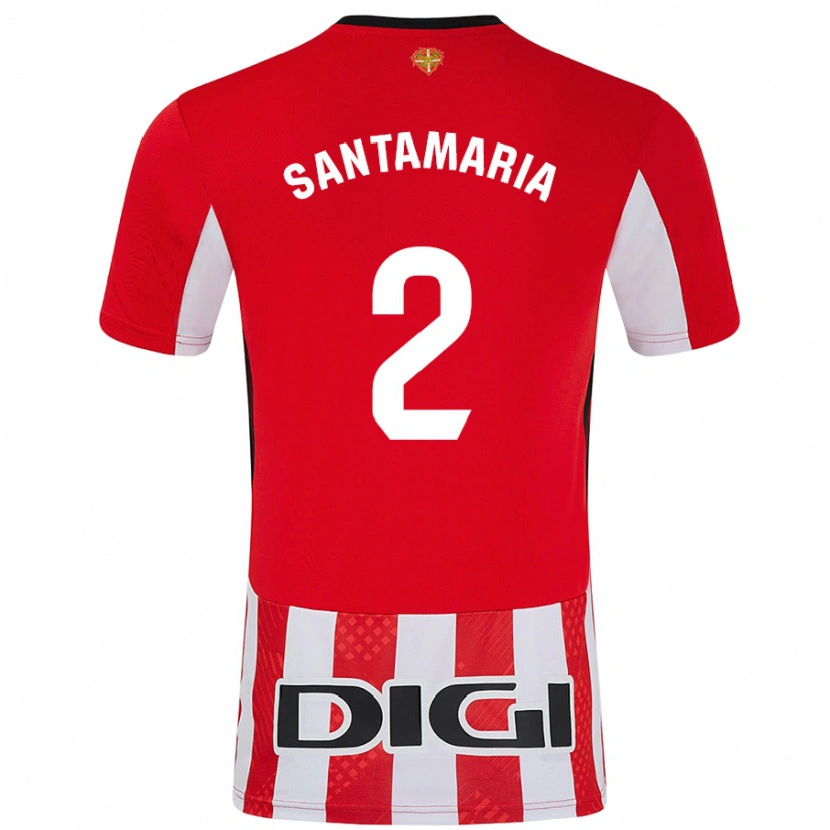 Danxen Kinder Unai Santamaría #2 Rot Weiß Heimtrikot Trikot 2024/25 T-Shirt Schweiz