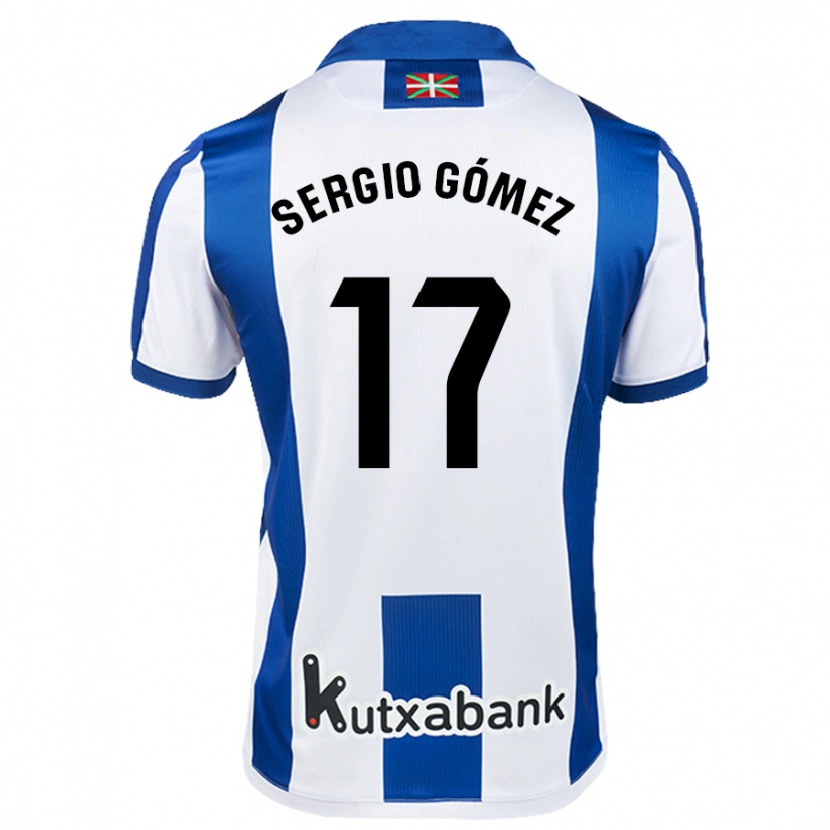 Danxen Kinder Sergio Gómez #17 Weiß Blau Heimtrikot Trikot 2024/25 T-Shirt Schweiz