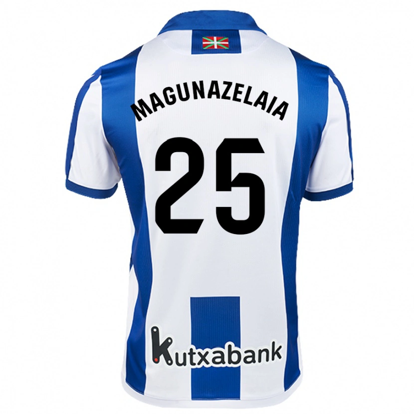 Danxen Kinder Jon Magunazelaia #25 Weiß Blau Heimtrikot Trikot 2024/25 T-Shirt Schweiz