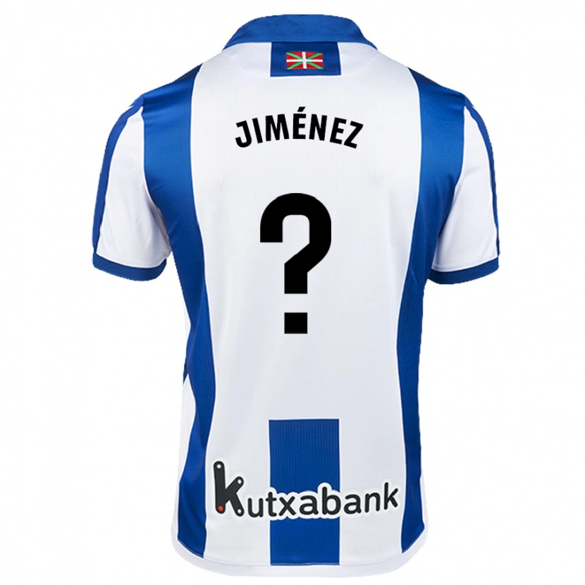 Danxen Kinder Javier Jiménez #0 Weiß Blau Heimtrikot Trikot 2024/25 T-Shirt Schweiz