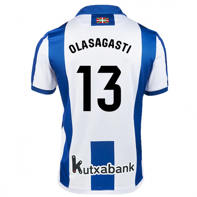 Danxen Kinder Lander Olasagasti #13 Weiß Blau Heimtrikot Trikot 2024/25 T-Shirt Schweiz