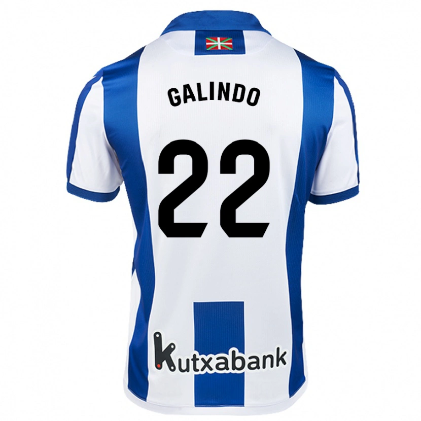 Danxen Kinder Iker Galindo #22 Weiß Blau Heimtrikot Trikot 2024/25 T-Shirt Schweiz