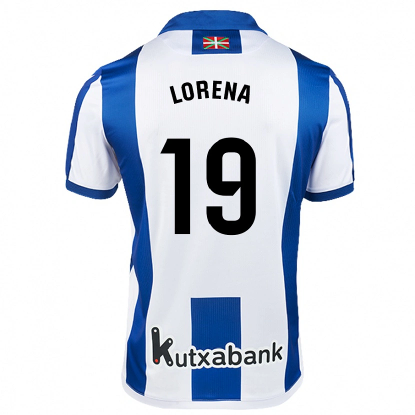 Danxen Kinder Lorena Navarro Domínguez #19 Weiß Blau Heimtrikot Trikot 2024/25 T-Shirt Schweiz