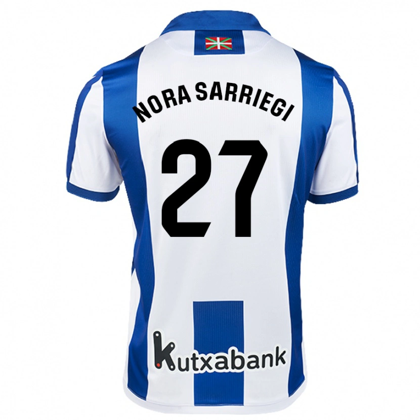 Danxen Kinder Nora Sarriegi Galdos #27 Weiß Blau Heimtrikot Trikot 2024/25 T-Shirt Schweiz