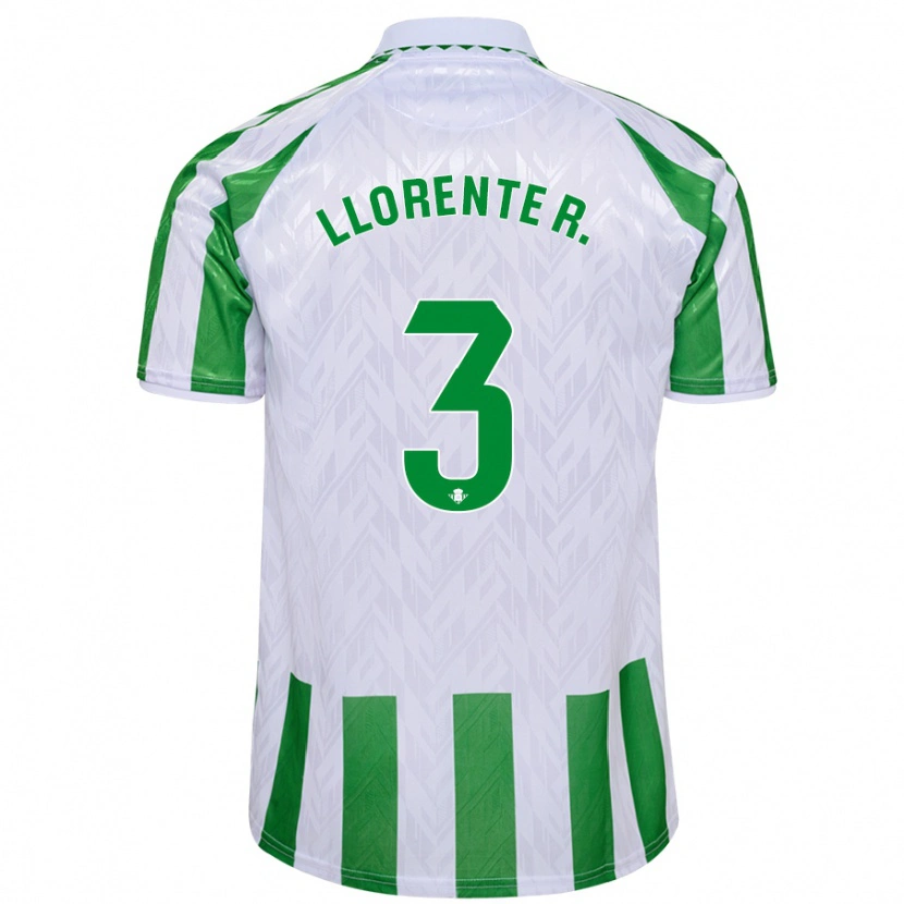 Danxen Kinder Diego Llorente #3 Grün Weiße Streifen Heimtrikot Trikot 2024/25 T-Shirt Schweiz