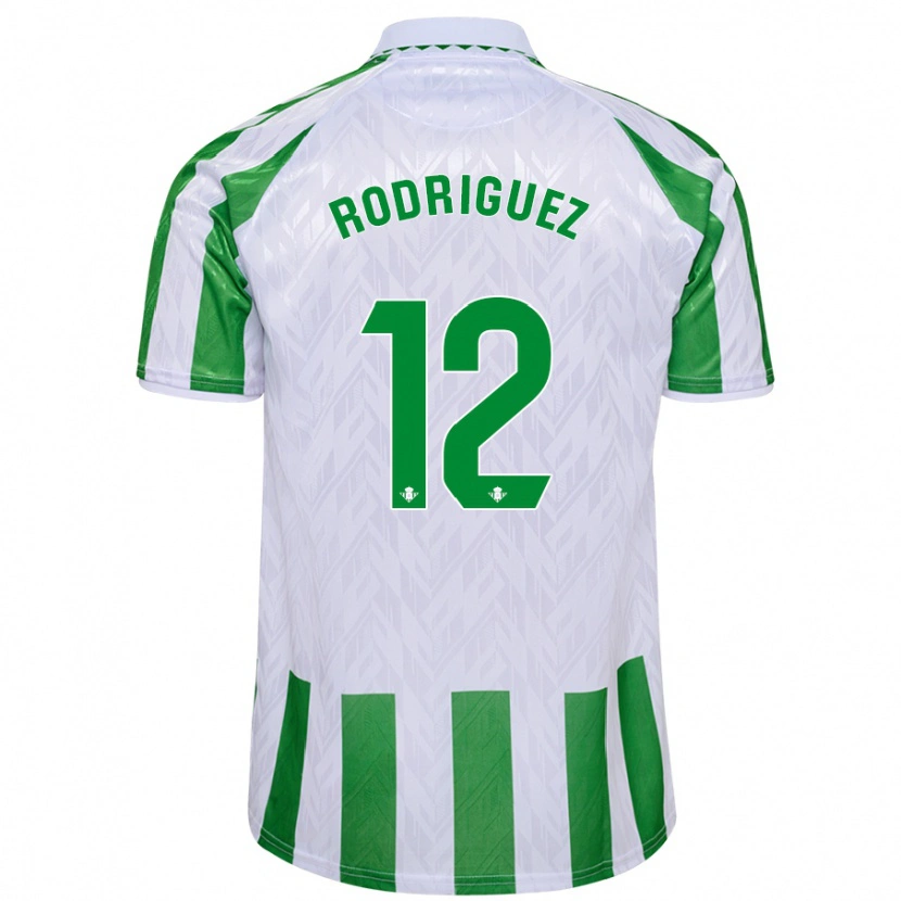 Danxen Kinder Ricardo Rodríguez #12 Grün Weiße Streifen Heimtrikot Trikot 2024/25 T-Shirt Schweiz