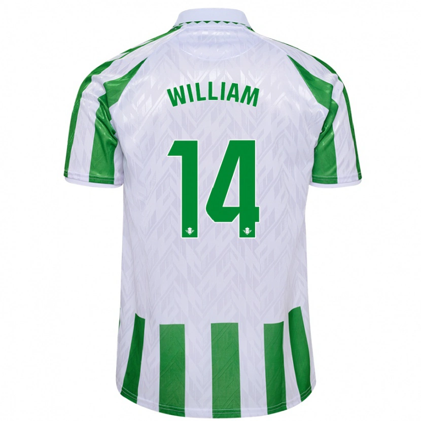 Danxen Kinder William Carvalho #14 Grün Weiße Streifen Heimtrikot Trikot 2024/25 T-Shirt Schweiz