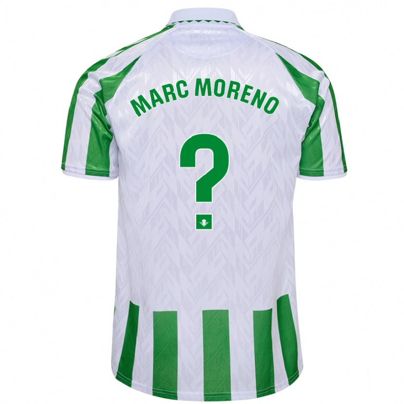 Danxen Kinder Marc Moreno #0 Grün Weiße Streifen Heimtrikot Trikot 2024/25 T-Shirt Schweiz