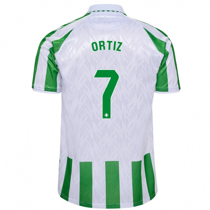 Danxen Kinder Ángel Ortiz #7 Grün Weiße Streifen Heimtrikot Trikot 2024/25 T-Shirt Schweiz