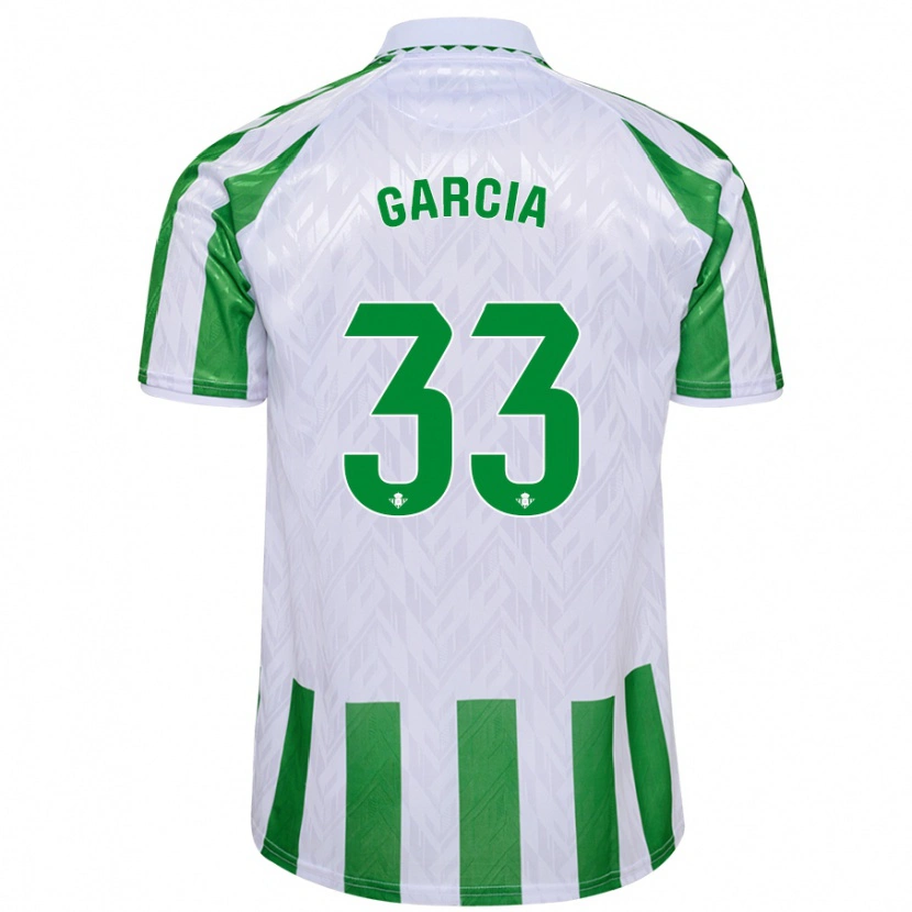 Danxen Kinder Pablo García #33 Grün Weiße Streifen Heimtrikot Trikot 2024/25 T-Shirt Schweiz