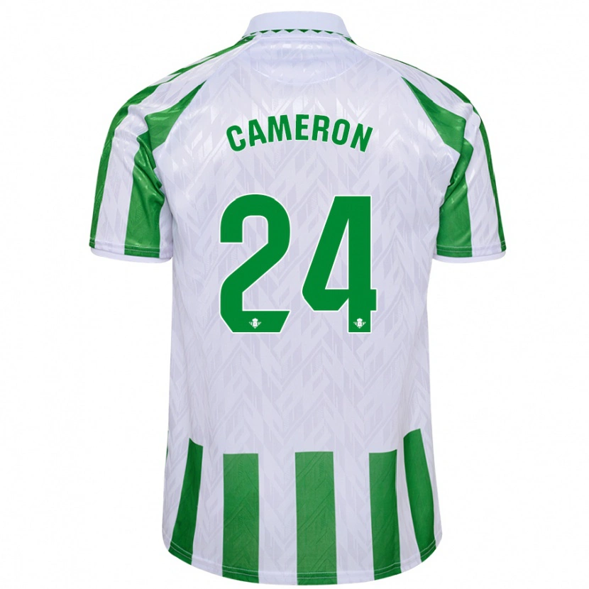 Danxen Kinder Tiffany Cameron #24 Grün Weiße Streifen Heimtrikot Trikot 2024/25 T-Shirt Schweiz