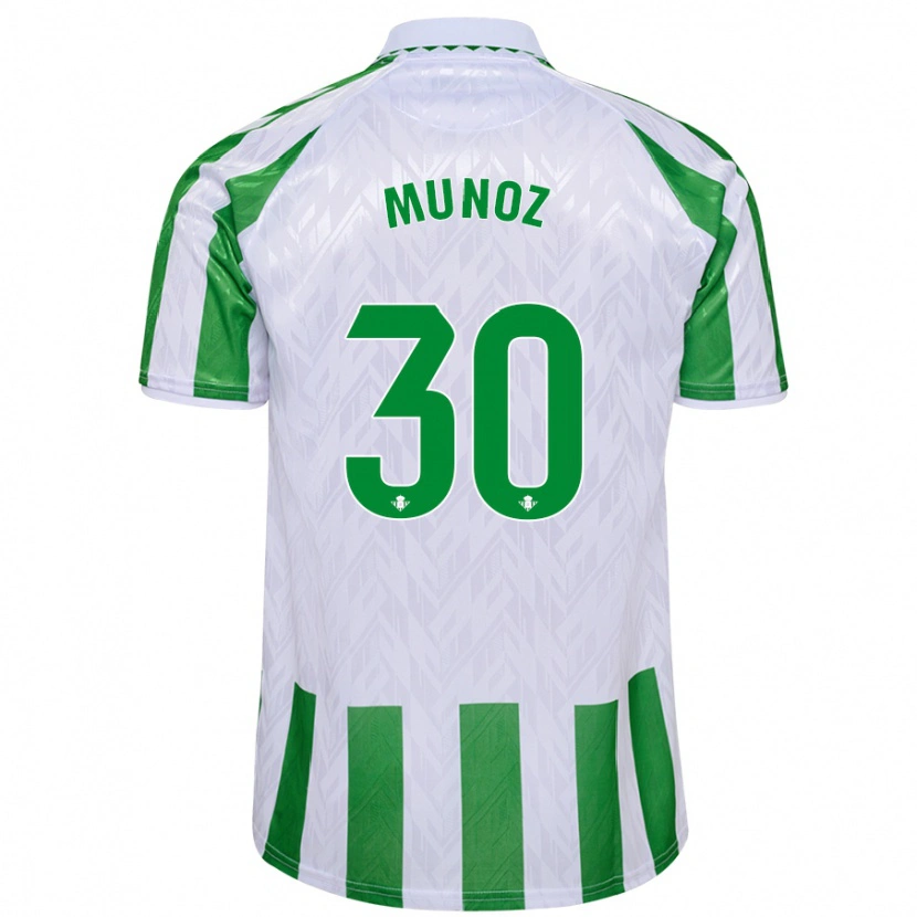 Danxen Kinder Blanca Muñoz #30 Grün Weiße Streifen Heimtrikot Trikot 2024/25 T-Shirt Schweiz