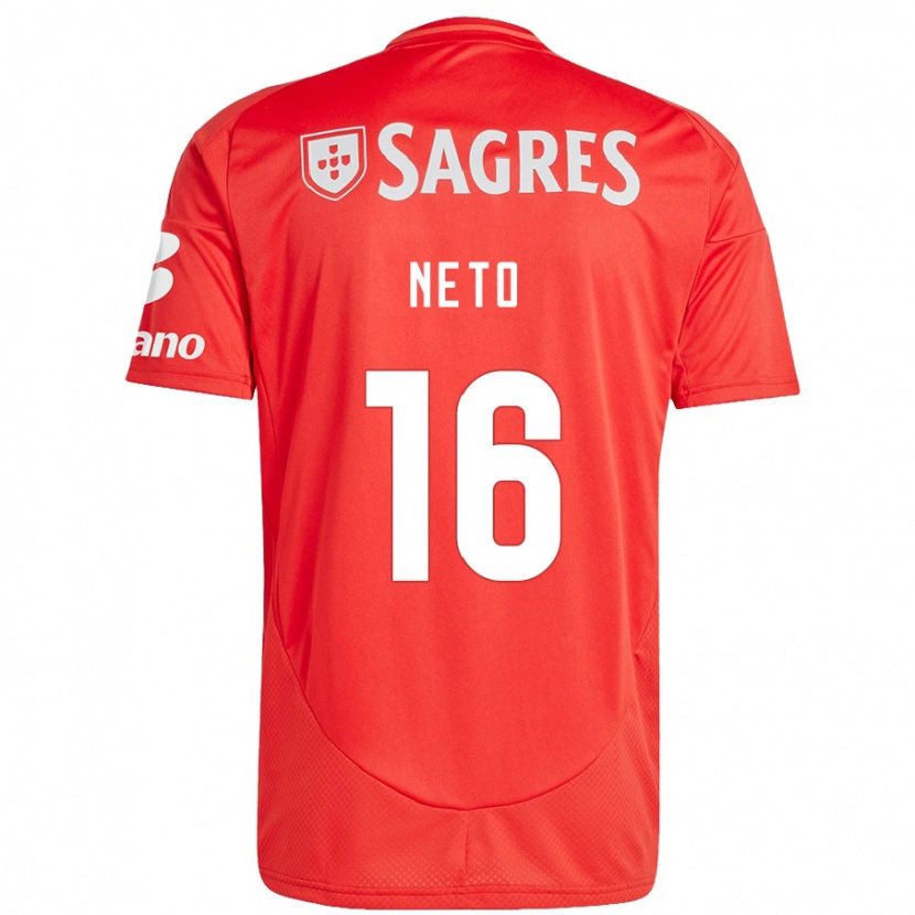 Danxen Kinder Martim Neto #16 Rot Weiß Heimtrikot Trikot 2024/25 T-Shirt Schweiz