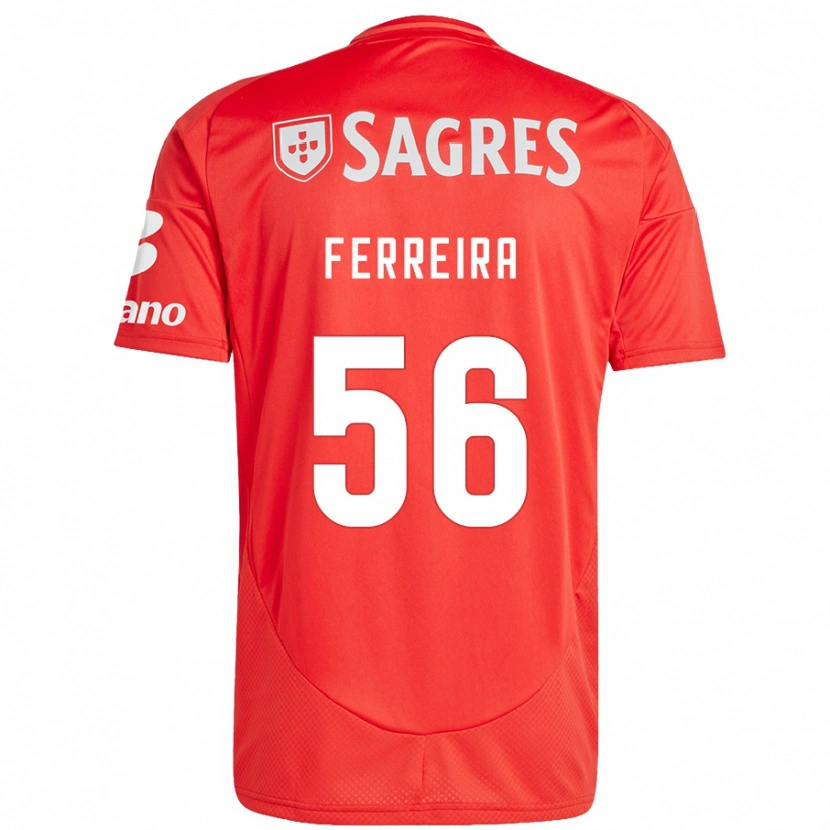 Danxen Kinder Martim Ferreira #56 Rot Weiß Heimtrikot Trikot 2024/25 T-Shirt Schweiz