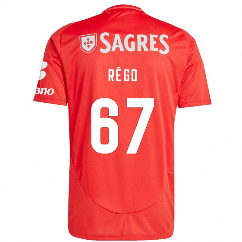 Danxen Kinder Rodrigo Rêgo #67 Rot Weiß Heimtrikot Trikot 2024/25 T-Shirt Schweiz