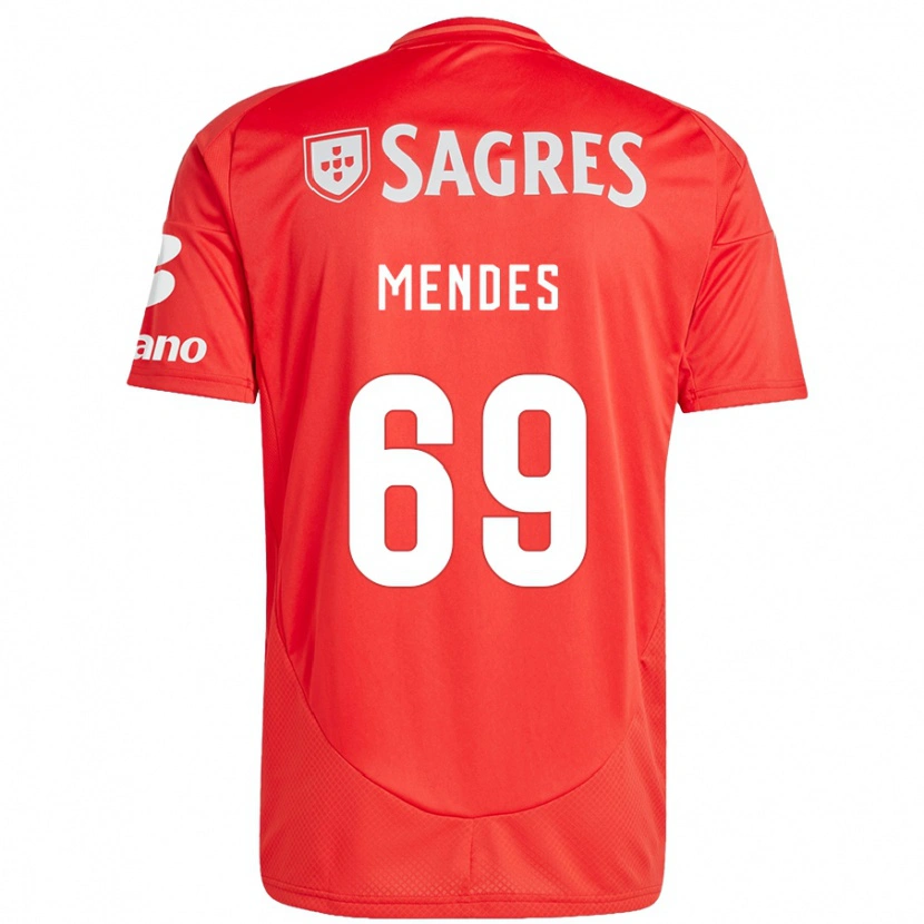 Danxen Kinder Vladimir Mendes #69 Rot Weiß Heimtrikot Trikot 2024/25 T-Shirt Schweiz