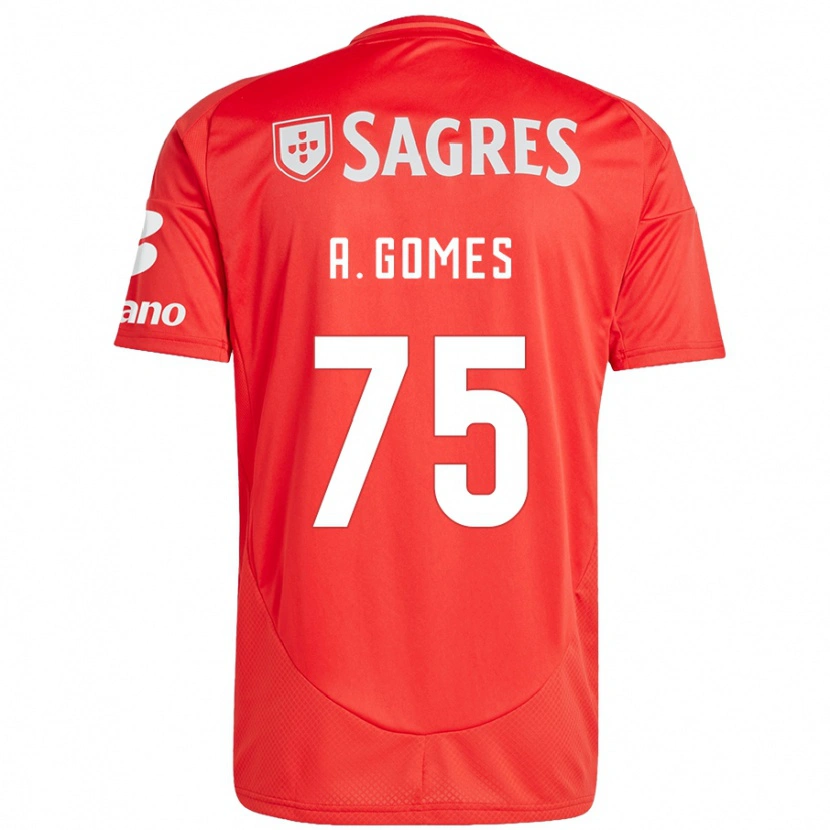 Danxen Kinder André Gomes #75 Rot Weiß Heimtrikot Trikot 2024/25 T-Shirt Schweiz