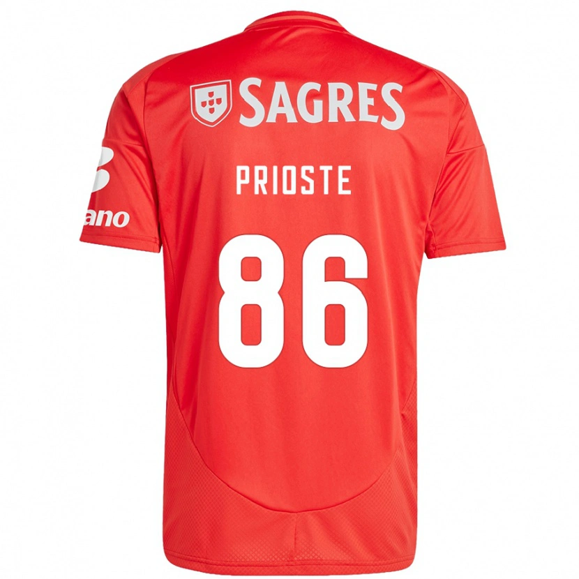 Danxen Kinder Diogo Prioste #86 Rot Weiß Heimtrikot Trikot 2024/25 T-Shirt Schweiz