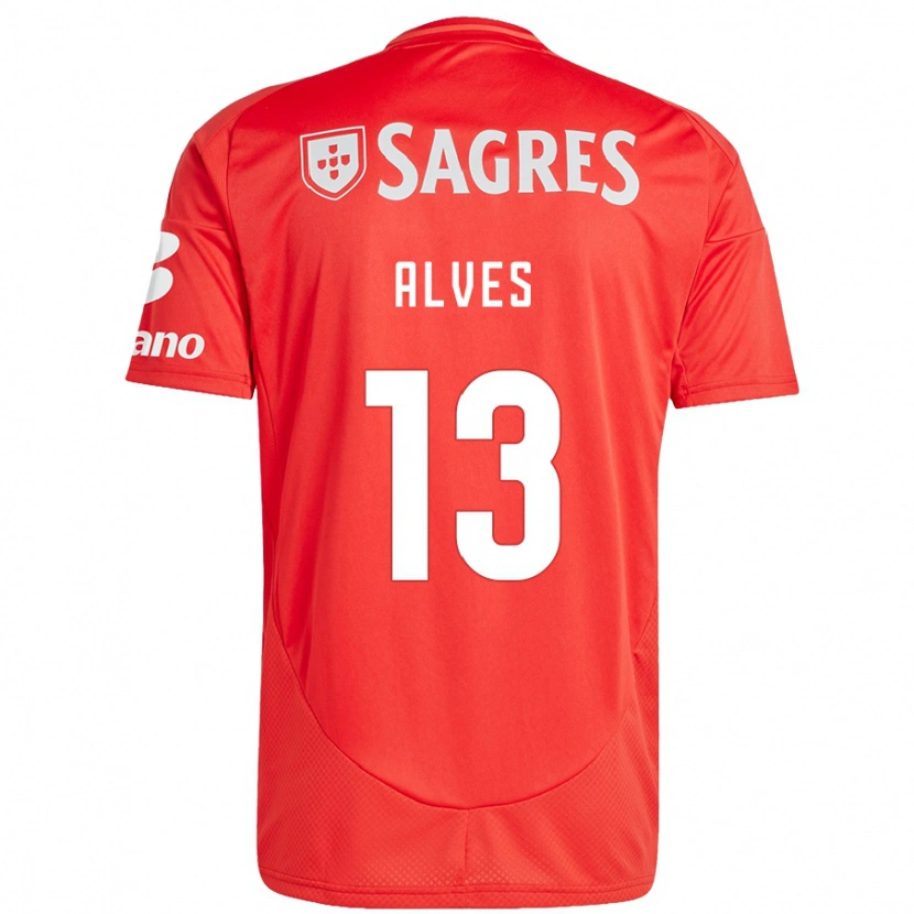 Danxen Kinder Lúcia Alves #13 Rot Weiß Heimtrikot Trikot 2024/25 T-Shirt Schweiz