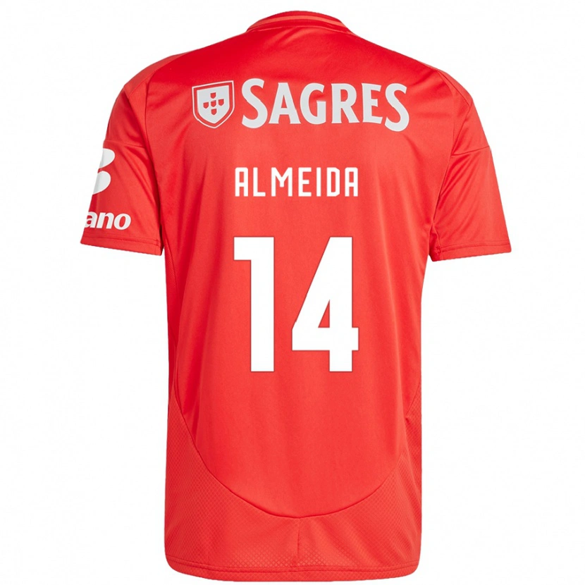 Danxen Kinder Letícia Almeida #14 Rot Weiß Heimtrikot Trikot 2024/25 T-Shirt Schweiz