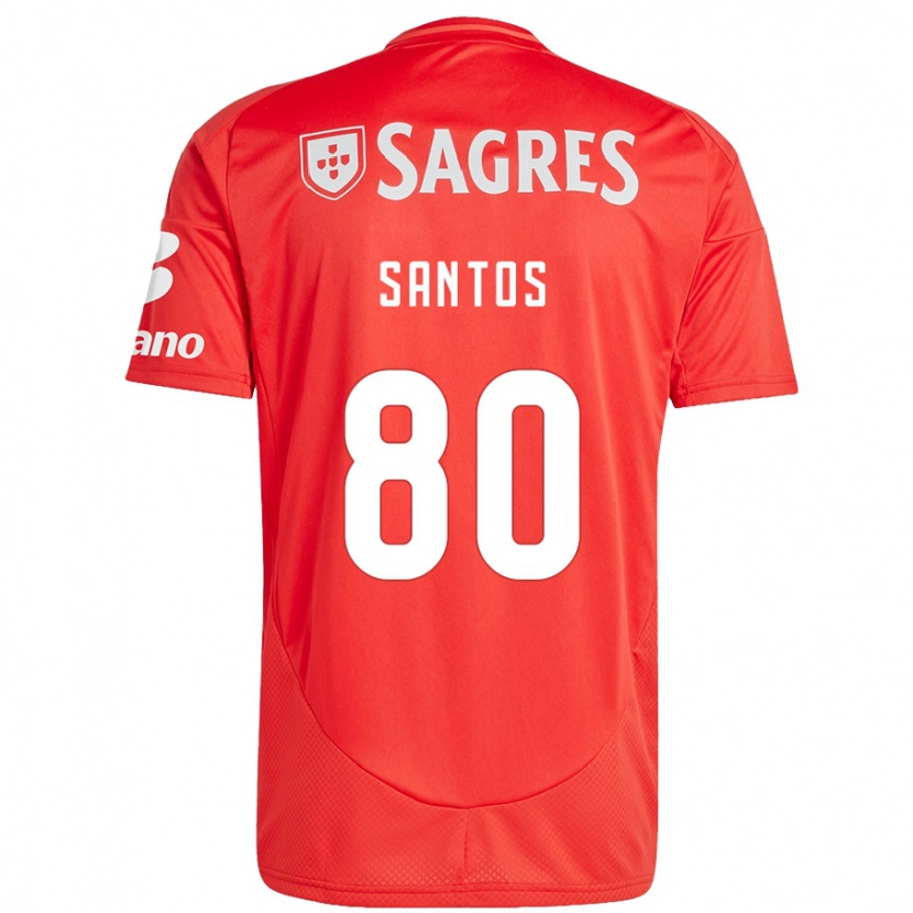 Danxen Kinder Pedro Santos #80 Rot Weiß Heimtrikot Trikot 2024/25 T-Shirt Schweiz