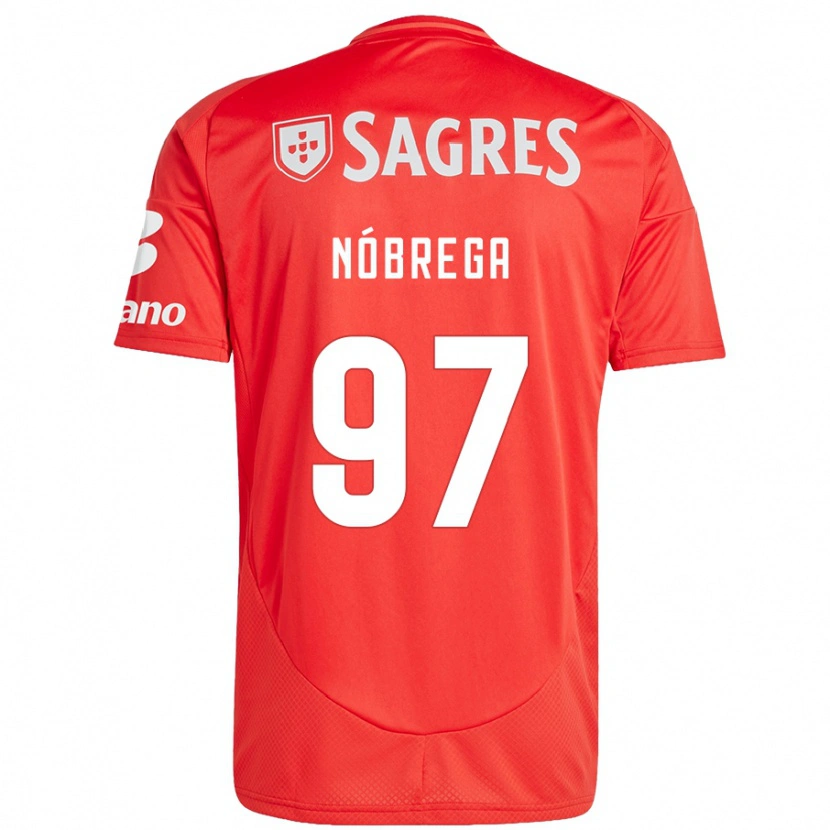 Danxen Kinder Ricardo Nóbrega #97 Rot Weiß Heimtrikot Trikot 2024/25 T-Shirt Schweiz