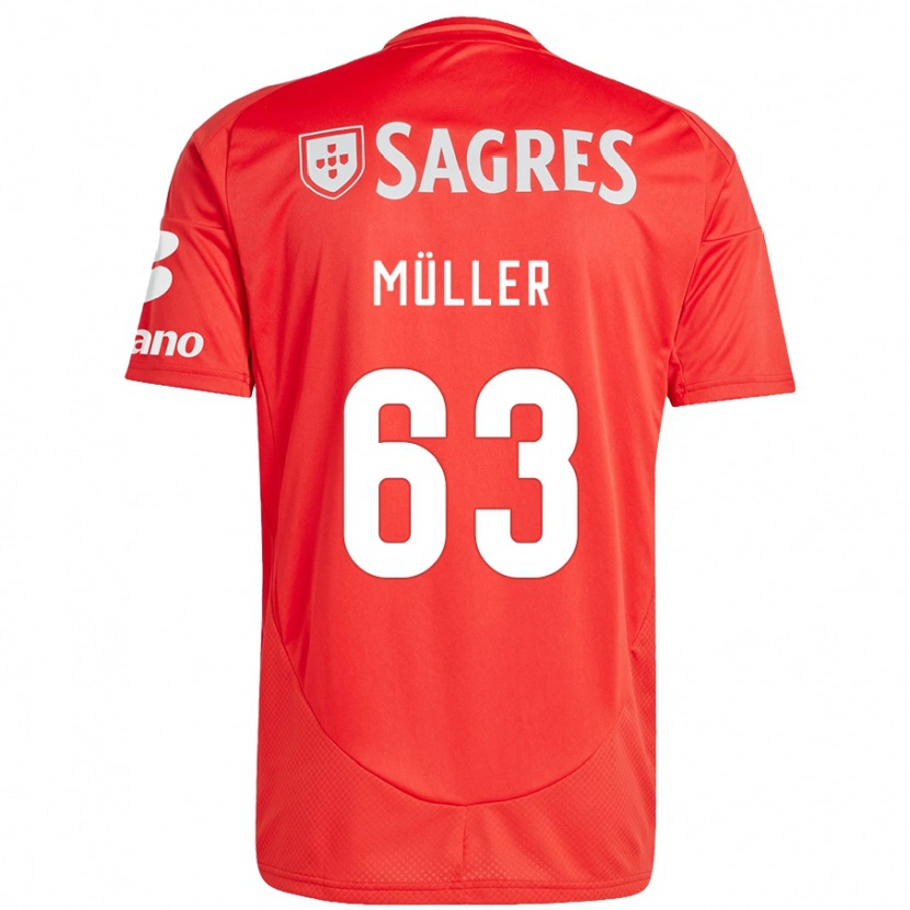 Danxen Kinder José Müller #63 Rot Weiß Heimtrikot Trikot 2024/25 T-Shirt Schweiz