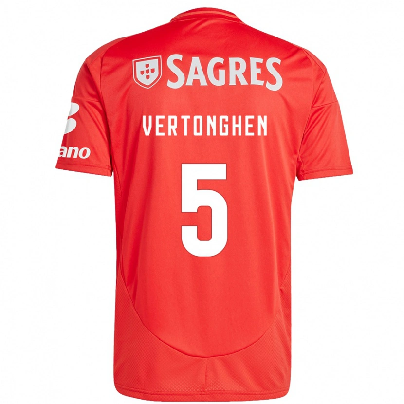 Danxen Kinder Jan Vertonghen #5 Rot Weiß Heimtrikot Trikot 2024/25 T-Shirt Schweiz