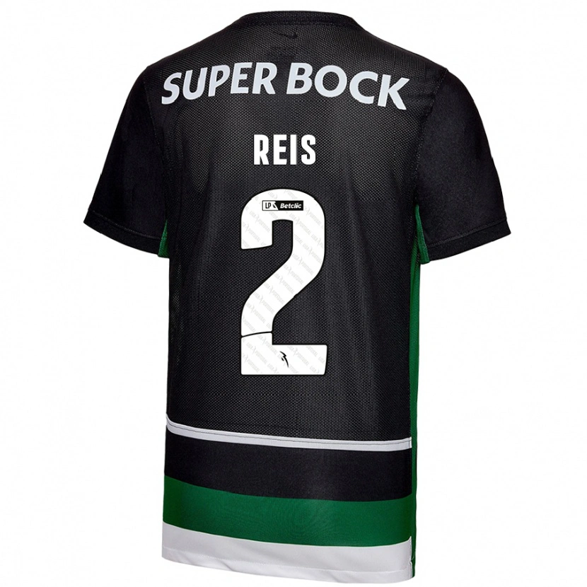 Danxen Kinder Matheus Reis #2 Schwarz Weiß Grün Heimtrikot Trikot 2024/25 T-Shirt Schweiz